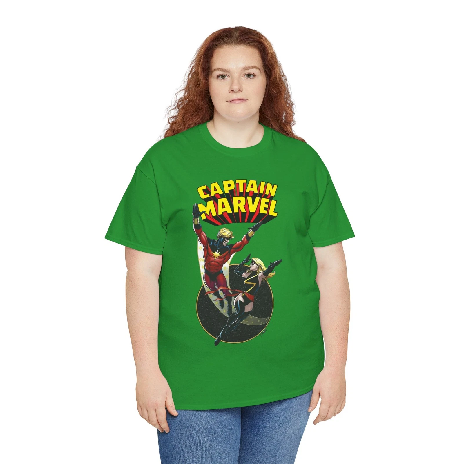 Captain Marvel T-Shirt - George Perez Art - Mar-Vell, Carol Danvers