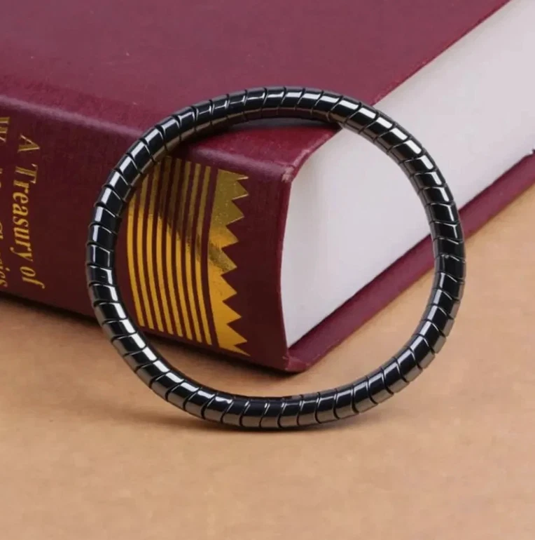 Magnetic Therapy Hematite Bracelet 8mm Natural Stone Beads for Men & Women – Ene - Image 4 of 4