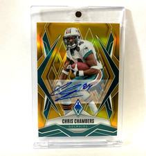 2025 Panini Phoenix Chris Chambers Gold Auto /10 #55 Miami Dolphins