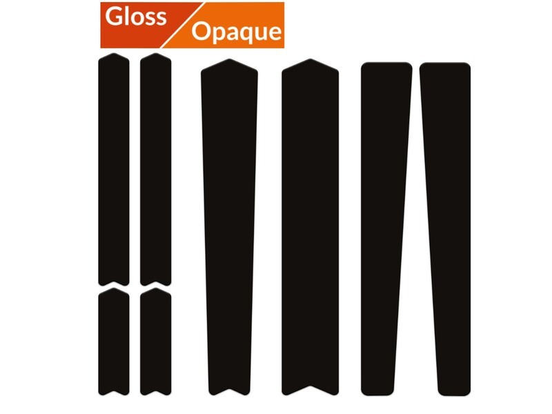 Kit protection cadre ALGIS Road Line noir opaque évite les rayures de vélo