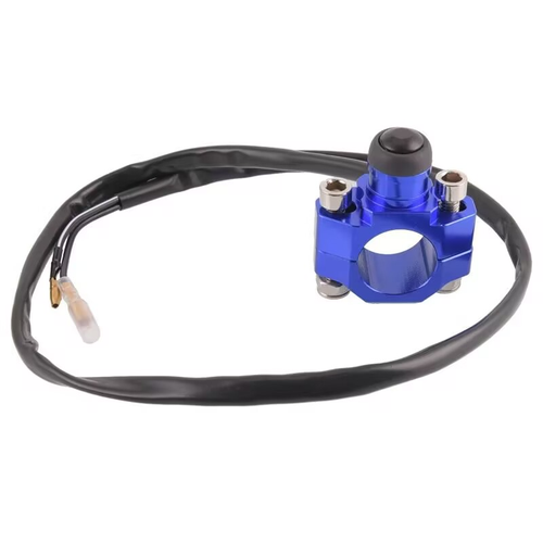 7/8" Blue CNC Stop Kill Switch Pit Pro Trail Dirt Bike ATV Quad Motorcycle 22mm - Picture 4 of 4