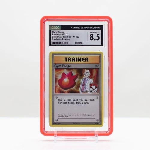 Pokemon Gym Badge #XY209 Pokemon League Black Star Promo 2017 - CGC 8.5