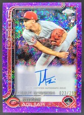 2025 Topps Chrome Update Julian Aguiar Rookie Debut Auto Purple Speckle /299 DD5