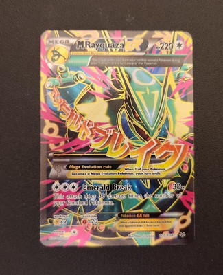FULL ART Mega M Rayquaza EX ULTRA RARE 105/108 XY Roaring