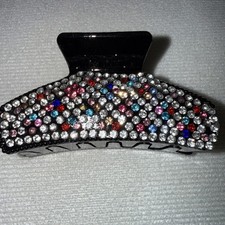 Multi-color Rhinestone Hair Claw Clip 1 W X 2-1/2 L