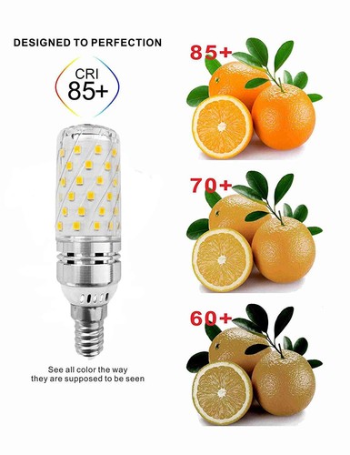 E12 LED Corn Bulbs 16W LED Candelabra Bulb (4 Pack) 3000K Warm White 80 LEDs ... - Picture 3 of 6
