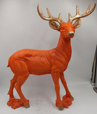 AM DESIGN Dekofigur Dekoobjekt aus Polyresin Hirsch Herbst Weihnachten 53x66 cm