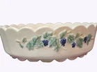 Antique McCoy Pottery Grape Embossed Centerpiece Bowl 1960s 10 inch Diameter