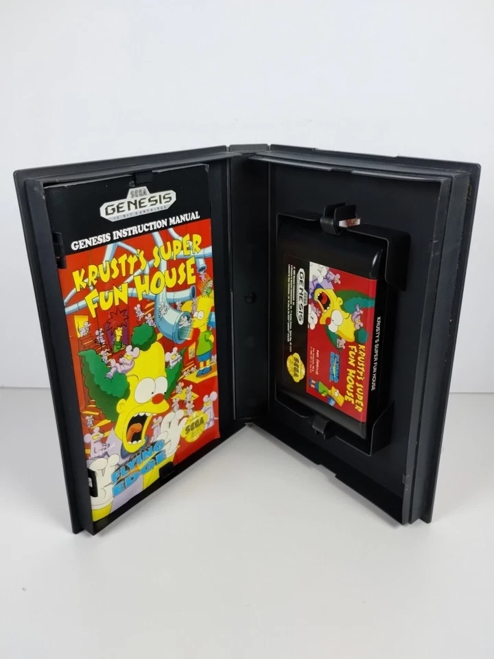 Krusty's Super Fun House (Sega Genesis) CIB - Tested - VG Condition - Free Ship  - Image 4 of 4
