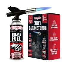 Chef's Torch, Kitchen Torch, Cooking Torch, Refillable Butane Torch Lighter w...