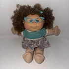 Cabbage Patch Doll Girl Curls Curly Brown Hair Blue Glasses Freckles Outfit 2015