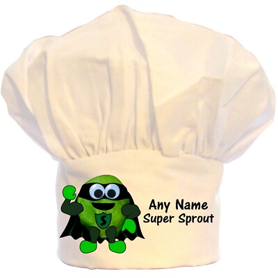 PERSONALISIERTE SUPERHELDEN SPROSSENDRUCK KOCHMÜTZE BBQ POLYESTER GESCHENK WEIHNACHTEN 
