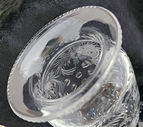 Rare Signed Hawkes 12" American Brilliant Period Cut Glass Footed Vase Steuben - Picture 8 of 11