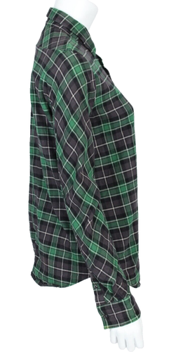 DSQUARED2 Green & Gray Plaid Cotton Flannel Button-Front Top 42 - Picture 5 of 10