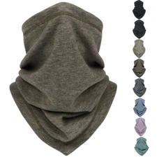 Polar Fleece Neck Warmer - Windproof Winter Neck Gaiter Face Mask for Men Women