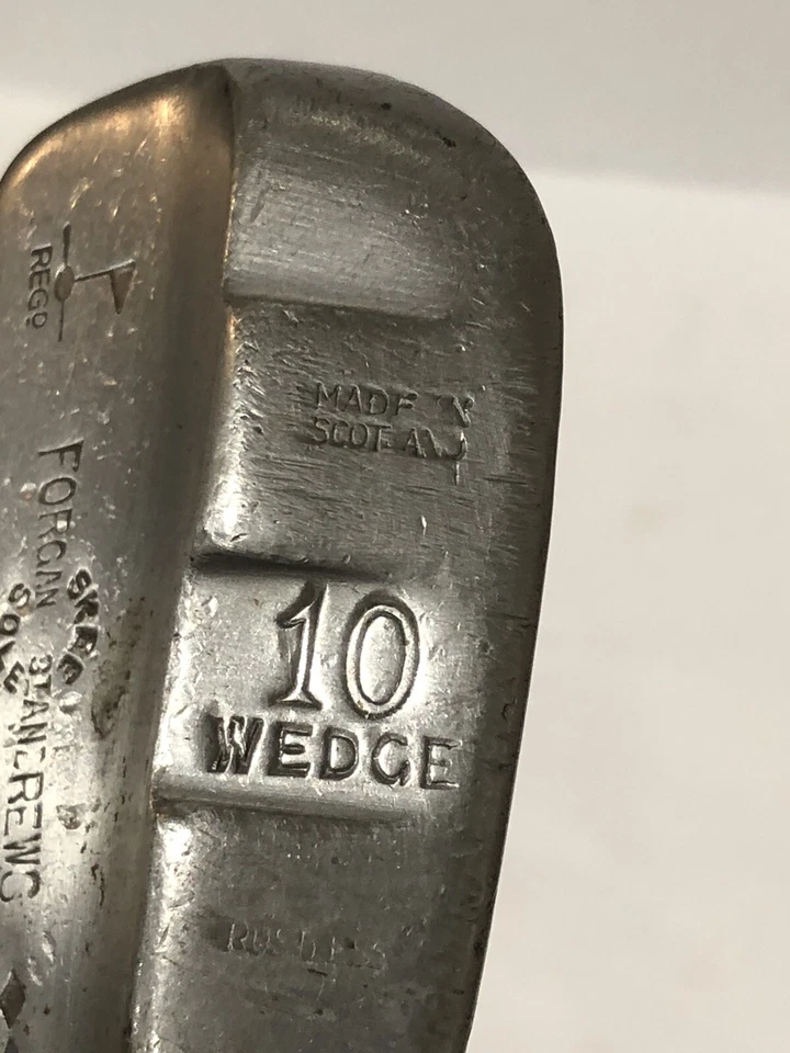 Forgan St. Andrews Skee Sole 10 Wedge RH Stiff Steel Shaft Made In Scotland OLD - Image 3 of 4