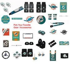 New NFL Miami Dolphins Pick Your Gear / Car Truck Accessories Official Licensed