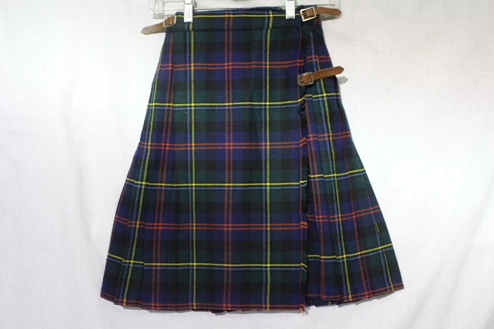 MARSHALL FIELD Co.Multi Color Tartan Womens Kilt Skirt Wool Blend