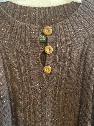 Eddie Bauer Womens Brown Sweater Medium - Picture 2 of 4
