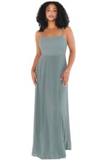 SHOW ME YOUR MUMU LAUREN TIE MAXI DRESS SILVER SAGE Size M, NWT