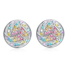 Baseball Basketball Soccer Earrings for Women,Volleyball Football Stud Earrin...