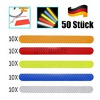 50X Reflektorstreifen Band reflektierende Klebefolie Streifen Warn Aufkleber