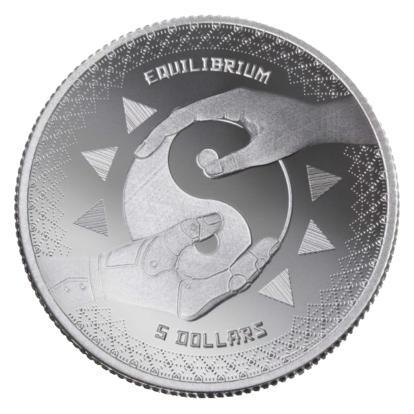 2020 Tokelau Equilibrium Silver Coin 1 oz .999 Fine Yin-Yang BU