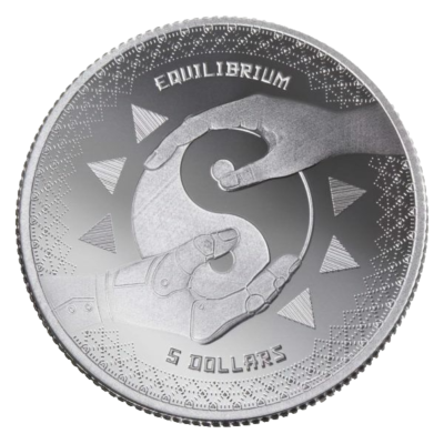 2020 Tokelau Equilibrium Silver Coin 1 oz .999 Fine Yin-Yang BU