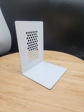 1970’s 1980’s Retro Vintage White Metal Book End