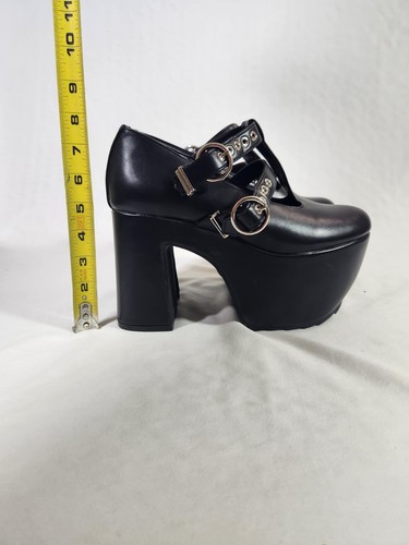 LAMADO Onyx How Ironic Platform Mary Janes Size 10 - Picture 6 of 14
