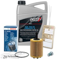 Bosch Inspektionspaket + 5L Car1 5W-30 LL MotoröL FüR VW Audi Skoda Seat Ford