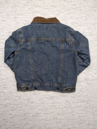Wrangler Boys Flannel Lined Denim Jacket - Sz Small Western Cowboy Yellowstone - Picture 2 of 8