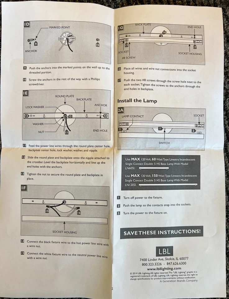 LBL освещение LN0SILED Linea LED ADA совместимый бар для ванны - (2-PACK) - Изображение 3 из 4