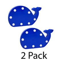 New Cossy Night Light LED Cute Decrative Blue Whales 2 Pack Fun Kids Room Lights