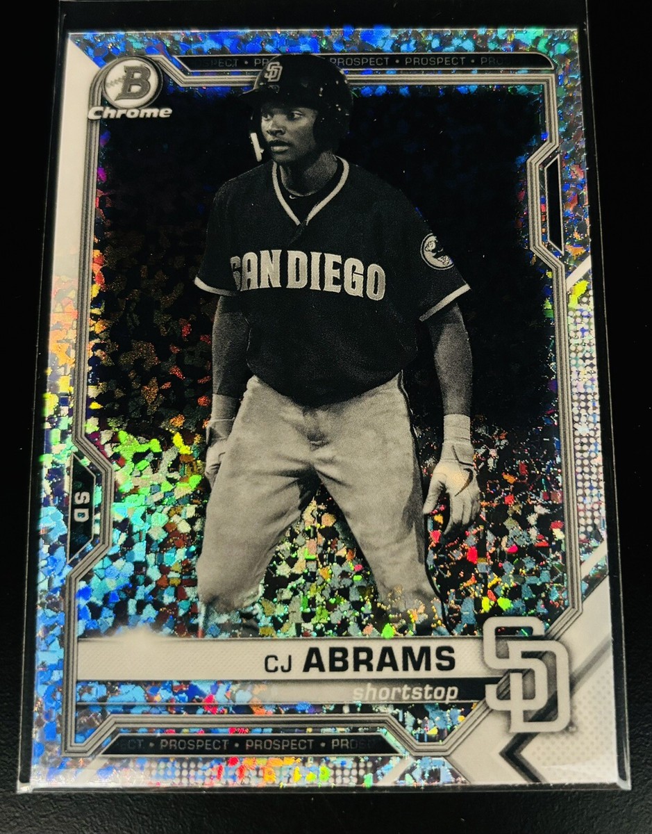 2021 Bowman Chrome CJ Abrams #BCP-227 Black & White Mini-Diamond