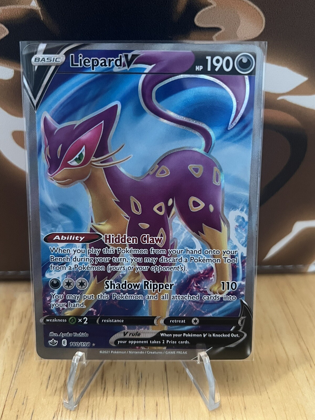 Liepard V 180/198 Chilling Reign FULL ART Pokémon Card TCG Ultra Rare Near Mint