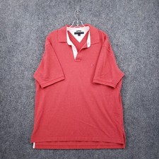 Tommy Hilfiger Polo Shirt Mens XL Red Small Logo Short Sleeve Golf Casual Cotton