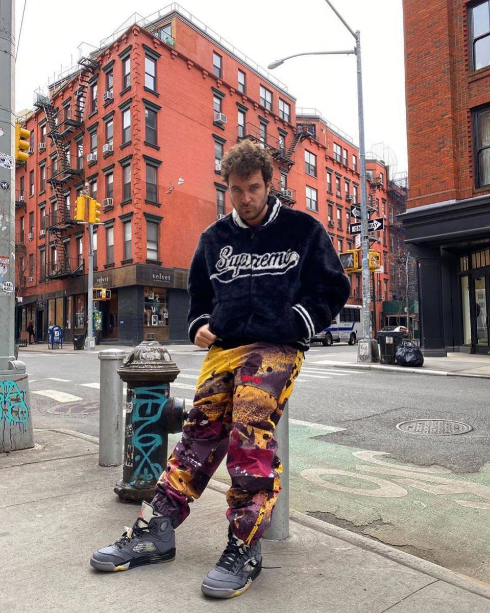 With new tag 20SS New SUPREME Supreme FAUX FUR VARSITY