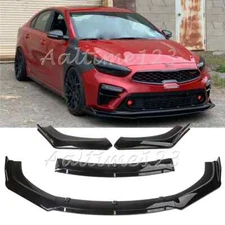 For Kia Forte GT Line 2010-2023 Front Bumper Lip Spoiler Splitter Glossy Black