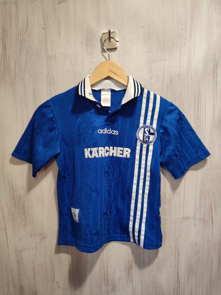 adidas Schalke 04 97/98ホームシャツ Lサイズ 未使用品 FC Schalke 04 1996 1997 home XXS Adidas shirt jersey