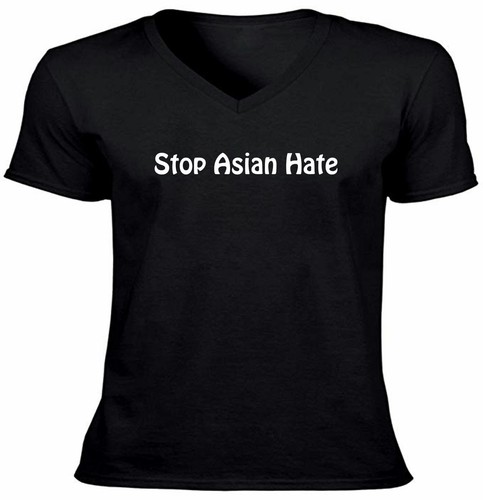Camiseta Stop Asian Hate Cuello de Noche Unisex Hombres Mujeres Gráfica Igualdad Final Odio - Imagen 7 de 15