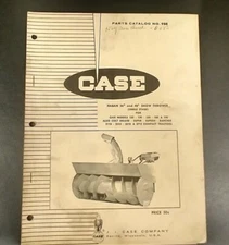 Vintage Case Haban 36" and 48" Snow Thrower Blower for Tractor Parts Manual 