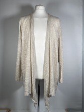 Flax Oversize Waterfall Lagenlook Boho Cream Linen Cotton Jacket Cardigan Plus