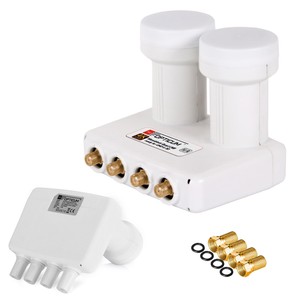 Opticum-Monoblock-Quad-LNB-4-Teilnehmer-fuer-Astra-amp-Hotbird-digtial-HD-4K-UHD