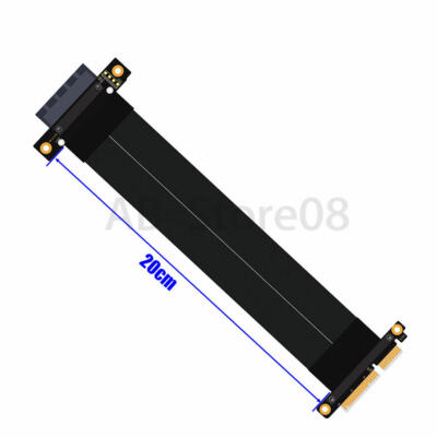 PCI-e PCI Express 3.0 4X 180° Extension cable with Gold-plated connector