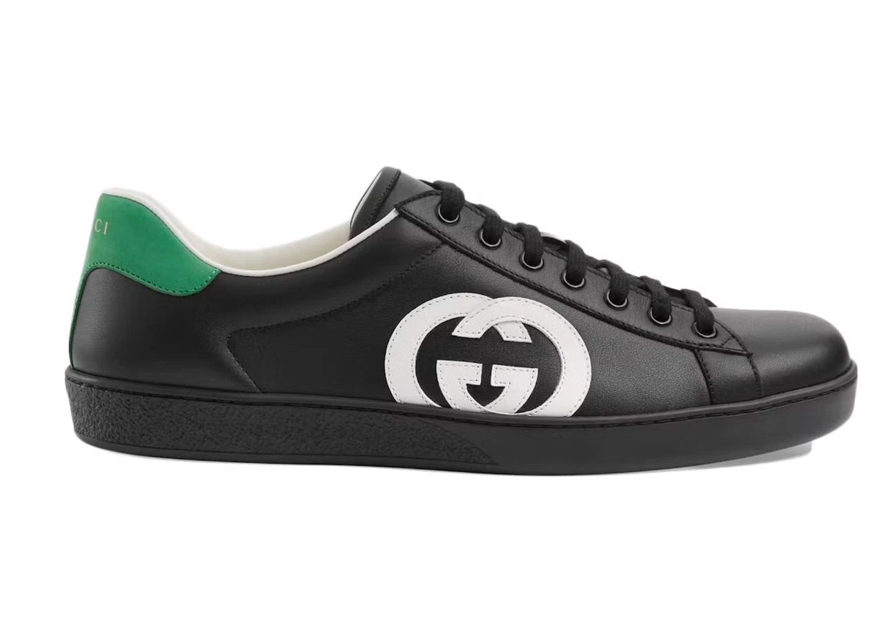 Baskets homme GUCCI Z3169 noir as en cuir imbriqué pointure 8,5 G
