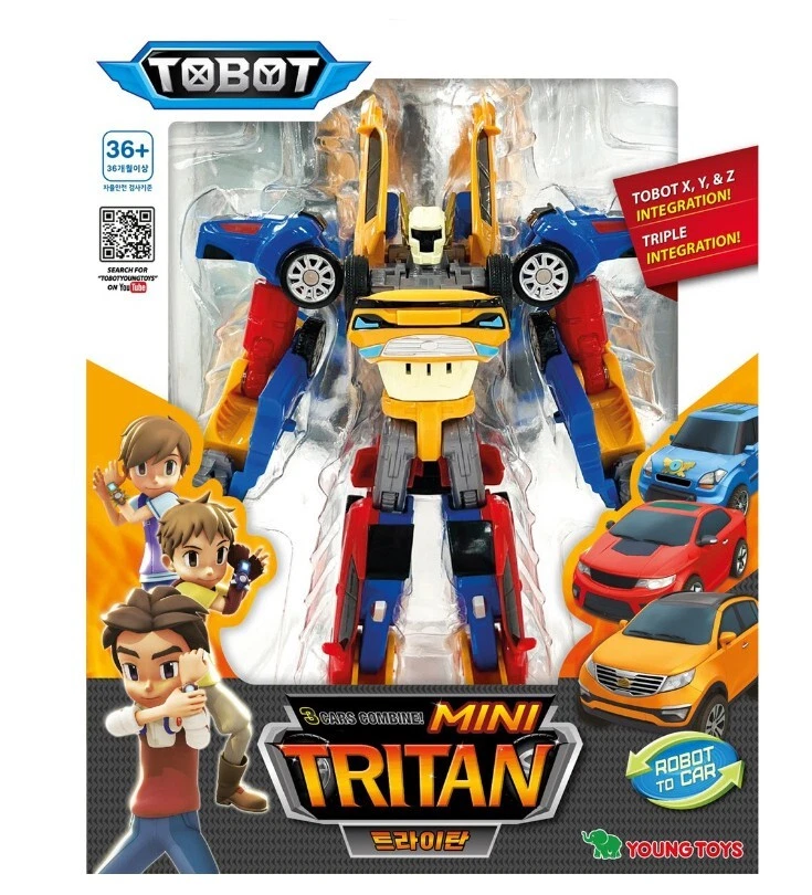 TOBOT MINI TRITAN X Y Z Integration Transforming Robot 3-Cars Combine Toy 2023 - Image 3 of 4