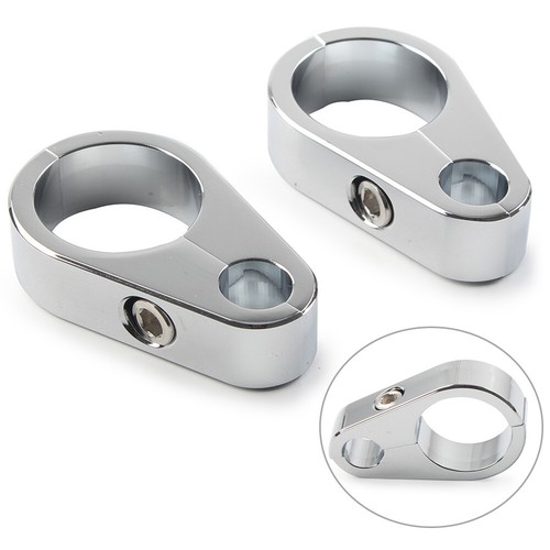 2PCS Motorcycle Brake Clutch Cable Wire Clamp Clip For Harley 1'' Handlebar