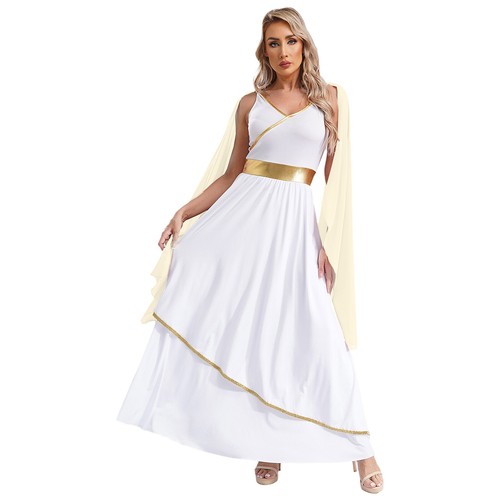 Damen Kleid Angenehmes Kostüm Ärmellos Robe Nachtclub Toga Weiches Maxikleid - Bild 33 von 43