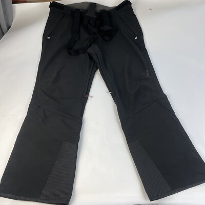 Decathlon Wedze Pull n Fit Black Salopettes Ski Trousers Pants